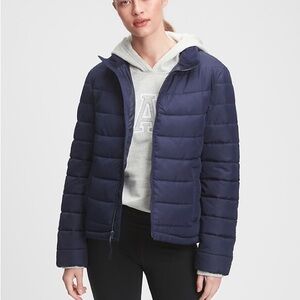 GAP Women's Deep Blue Puffer Jacket